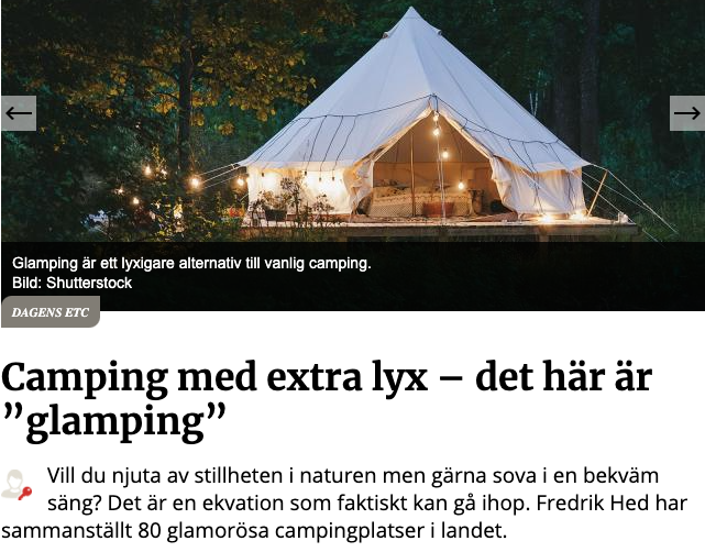 Glampify intervjuad av Dagens ETC